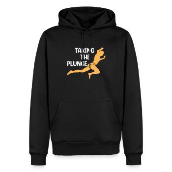 Plongeur Plongée Cliff Diver - Sweat à capuche Premium bio Homme - noir - Devant - Nico (187cm)