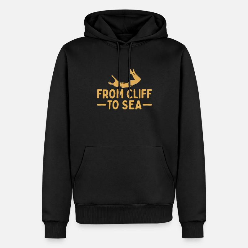 Plongeur Plongée Cliff Diver - Sweat à capuche Premium bio Homme - noir
