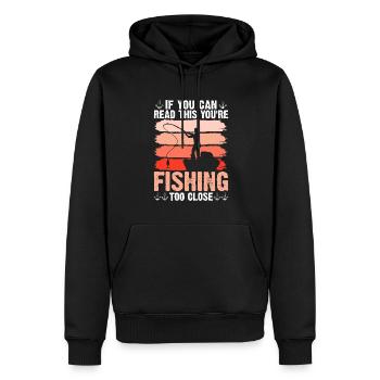 Fischer Fischen Angler Sportangler - Männer Premium Bio Hoodie - Schwarz - Vorne - Nico (187cm)