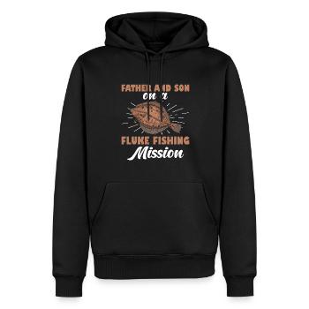 Fischer Fischen Angler Sportangler - Männer Premium Bio Hoodie - Schwarz - Vorne - Nico (187cm)