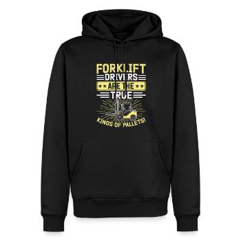 Staplerfahrer Gabelstapler Lagerarbeiter Logistik - Männer Premium Bio Hoodie - Schwarz - Vorne - Nico (187cm)