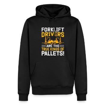Staplerfahrer Gabelstapler Lagerarbeiter Logistik - Männer Premium Bio Hoodie - Schwarz - Vorne - Nico (187cm)
