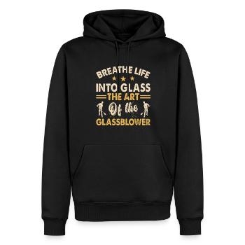 Glass apparatus constructionGlass blowers and glass apparatus manufacturers - Men’s Premium Organic Hoodie - black - Front - Nico (187cm)