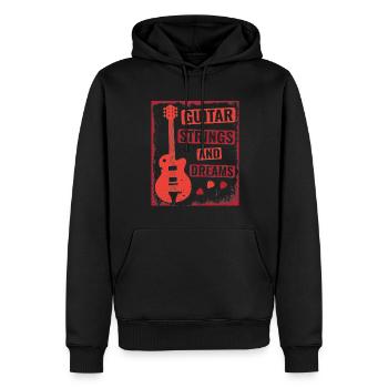 Acoustic Guitar Player Music Band Gitarrist - Männer Premium Bio Hoodie - Schwarz - Vorne - Nico (187cm)