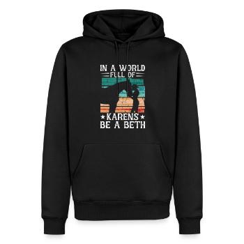Les femmes dans un monde plein de Karens - Be A Beth - Sweat à capuche Premium bio Homme - noir - Devant - Nico (187cm)