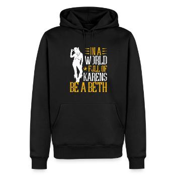 Les femmes dans un monde plein de Karens - Be A Beth - Sweat à capuche Premium bio Homme - noir - Devant - Nico (187cm)