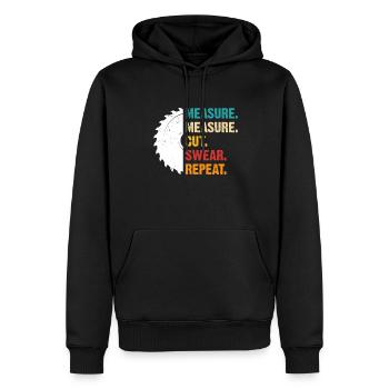 Tischler Schreiner Zimmermann Handwerker Geschenk - Männer Premium Bio Hoodie - Schwarz - Vorne - Nico (187cm)