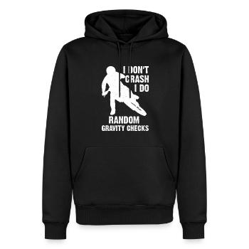 Motorcycle Motorcyclist Men Motorcycle - Men’s Premium Organic Hoodie - black - Front - Nico (187cm)