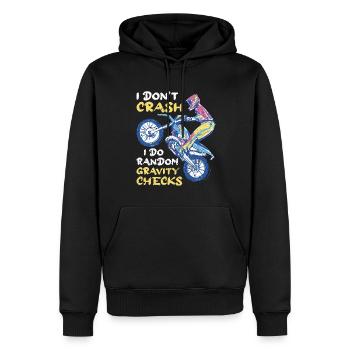 Motorcycle Motorcyclist Men Motorcycle - Men’s Premium Organic Hoodie - black - Front - Nico (187cm)