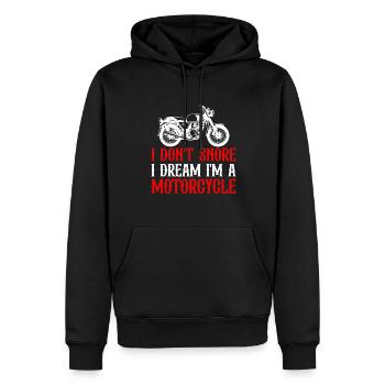 Motorcycle Motorcyclist Men Motorcycle - Men’s Premium Organic Hoodie - black - Front - Nico (187cm)