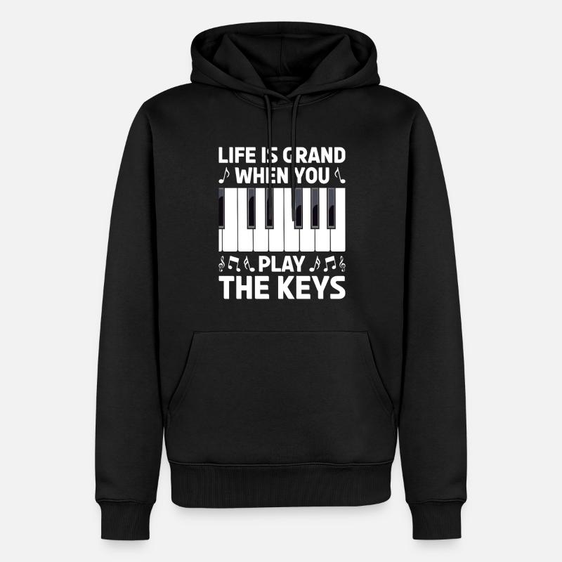 Piano Klavier Pianiste - Sweat à capuche Premium bio Homme - noir