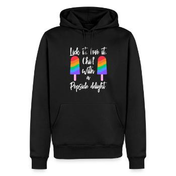 Glace d’été Popsicle Drôle Crème Glacée Plage Pool Party - Sweat à capuche Premium bio Homme - noir - Devant - Nico (187cm)