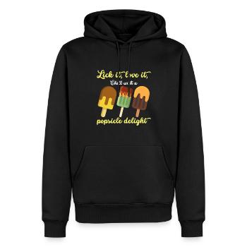 Glace d’été Popsicle Drôle Crème Glacée Plage Pool Party - Sweat à capuche Premium bio Homme - noir - Devant - Nico (187cm)
