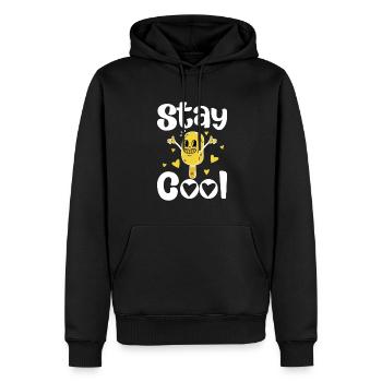 Glace d’été Popsicle Drôle Crème Glacée Plage Pool Party - Sweat à capuche Premium bio Homme - noir - Devant - Nico (187cm)