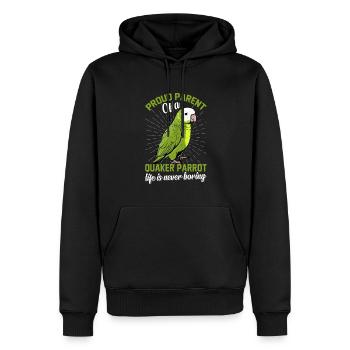 Moine vert Acteur Quaker Conure Perroquets - Sweat à capuche Premium bio Homme - noir - Devant - Nico (187cm)