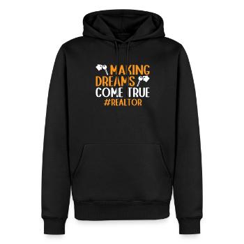 Immobilienmakler Makler Immobilien - Männer Premium Bio Hoodie - Schwarz - Vorne - Nico (187cm)