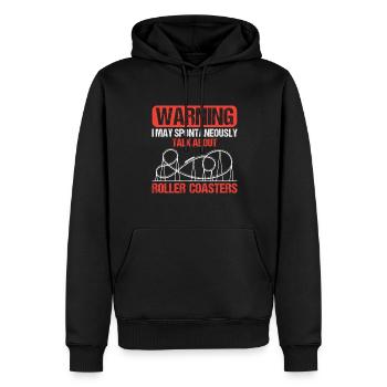 Piste de montagnes russes Roller Coaster Lovers Völker - Sweat à capuche Premium bio Homme - noir - Devant - Nico (187cm)