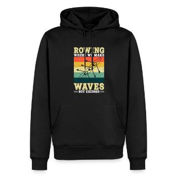 Rowing Team for Coxswain Lover Coastal Rowing - Men’s Premium Organic Hoodie - black - Front - Nico (187cm)