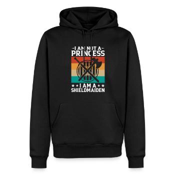 Shieldmaiden Lagertha Germanische Kriegerin - Männer Premium Bio Hoodie - Schwarz - Vorne - Nico (187cm)