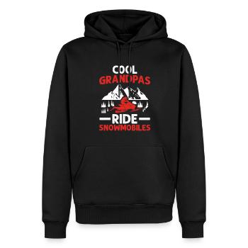 Snowmobile Dad Grandpa - Cool Grandpa Ride Snowmobile - Men’s Premium Organic Hoodie - black - Front - Nico (187cm)