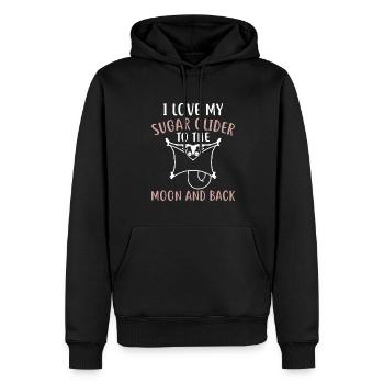 Planeur de sucre - Sweat à capuche Premium bio Homme - noir - Devant - Nico (187cm)