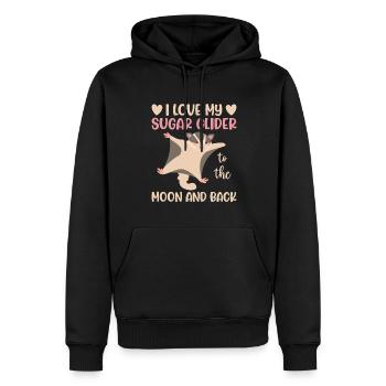 Planeur de sucre - Sweat à capuche Premium bio Homme - noir - Devant - Nico (187cm)