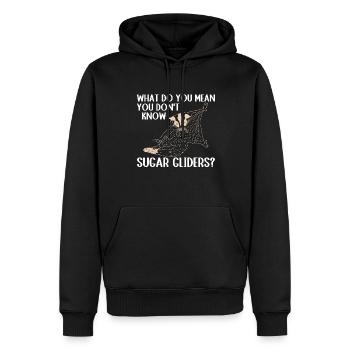 Planeur de sucre - Sweat à capuche Premium bio Homme - noir - Devant - Nico (187cm)