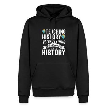 Geschichtslehrer Wertschätzung Geschichtsunterrich - Männer Premium Bio Hoodie - Schwarz - Vorne - Nico (187cm)
