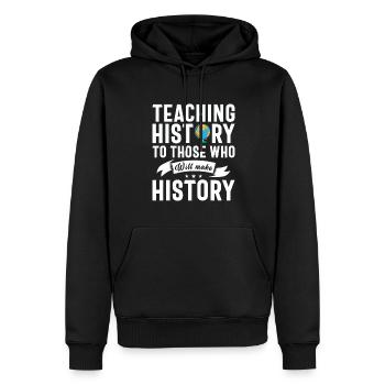 Geschichtslehrer Wertschätzung Geschichtsunterrich - Männer Premium Bio Hoodie - Schwarz - Vorne - Nico (187cm)