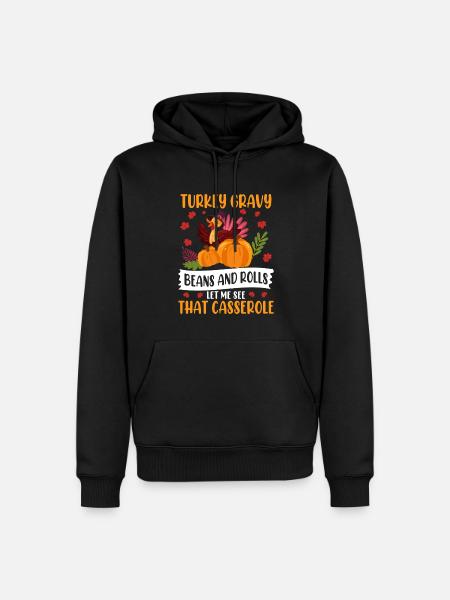 Trruthahn Thanksgiving Funny Design - Men’s Premium Organic Hoodie - black