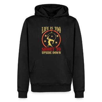 Trapèze de cirque pour costume de trapéziste - Sweat à capuche Premium bio Homme - noir - Devant - Nico (187cm)
