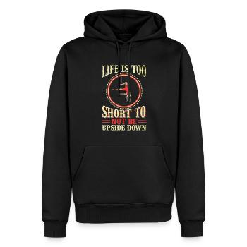 Trapèze de cirque pour costume de trapéziste - Sweat à capuche Premium bio Homme - noir - Devant - Nico (187cm)