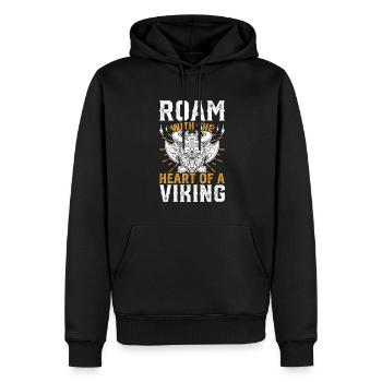 Wikinger Mythos Odin Ravens Huginn - Männer Premium Bio Hoodie - Schwarz - Vorne - Nico (187cm)