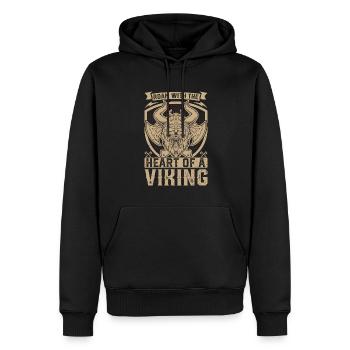 Wikinger Mythos Odin Ravens Huginn - Männer Premium Bio Hoodie - Schwarz - Vorne - Nico (187cm)