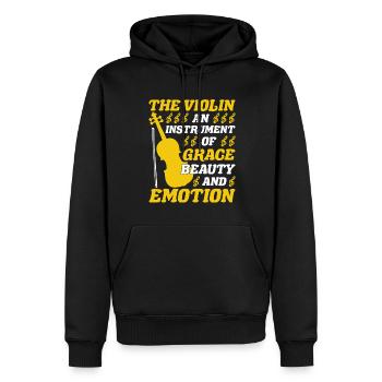 Geigenmusikmusiker Geigenlehrer Geigenliebhaber - Männer Premium Bio Hoodie - Schwarz - Vorne - Nico (187cm)
