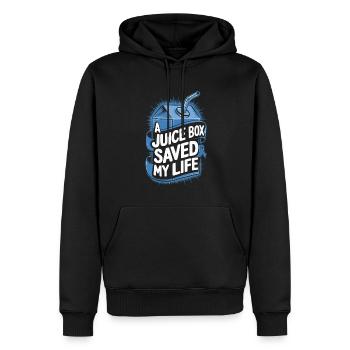 Getränk Flasche Rettet mein Leben - Männer Premium Bio Hoodie - Schwarz - Vorne - Nico (187cm)