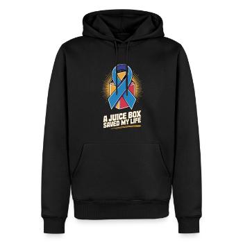 Getränk Flasche Rettet mein Leben - Männer Premium Bio Hoodie - Schwarz - Vorne - Nico (187cm)