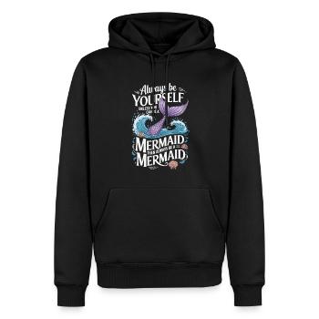 Meerjungfrau Sei immer du selbst Mädchen - Männer Premium Bio Hoodie - Schwarz - Vorne - Nico (187cm)