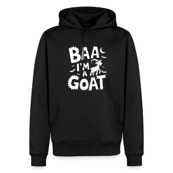 Baa I'm a goat - Men’s Premium Organic Hoodie - black - Front - Nico (187cm)