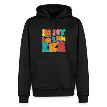 Temps pour mon baptême Première Communion - Sweat à capuche Premium bio Homme - noir - Devant - Nico (187cm)