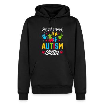 Temps pour mon baptême Première Communion - Sweat à capuche Premium bio Homme - noir - Devant - Nico (187cm)