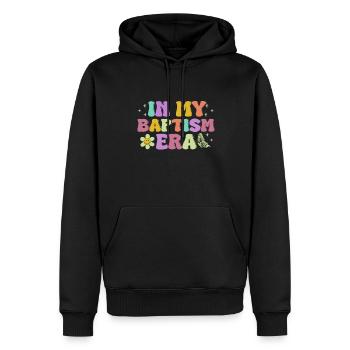 Temps pour mon baptême Première Communion - Sweat à capuche Premium bio Homme - noir - Devant - Nico (187cm)