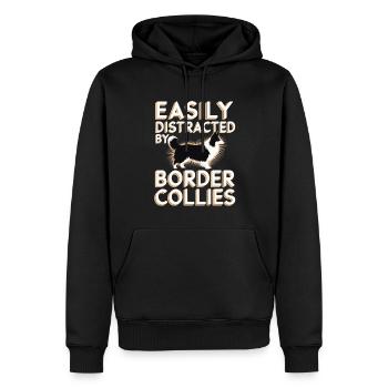 Border Collies Propriétaires de chiens Amoureux des chiens - Sweat à capuche Premium bio Homme - noir - Devant - Nico (187cm)