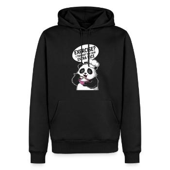 Pandabär Hast Zusätzlichen Reis Gesagt - Männer Premium Bio Hoodie - Schwarz - Vorne - Nico (187cm)