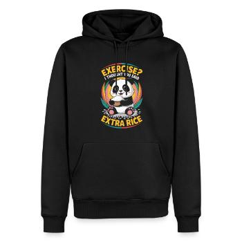 Pandabär Hast Zusätzlichen Reis Gesagt - Männer Premium Bio Hoodie - Schwarz - Vorne - Nico (187cm)