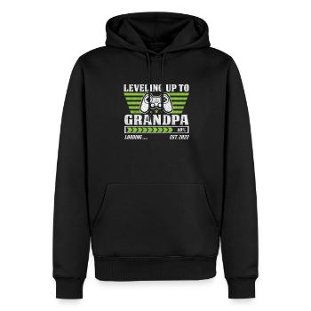 Grand-père Grand-père Paw Grand-père Grand-mère Grand-père - Sweat à capuche Premium bio Homme - noir - Devant - Nico (187cm)