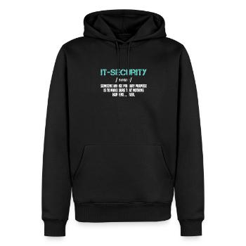 IT Cyber Security Experte Nerd Hacking - Männer Premium Bio Hoodie - Schwarz - Vorne - Nico (187cm)