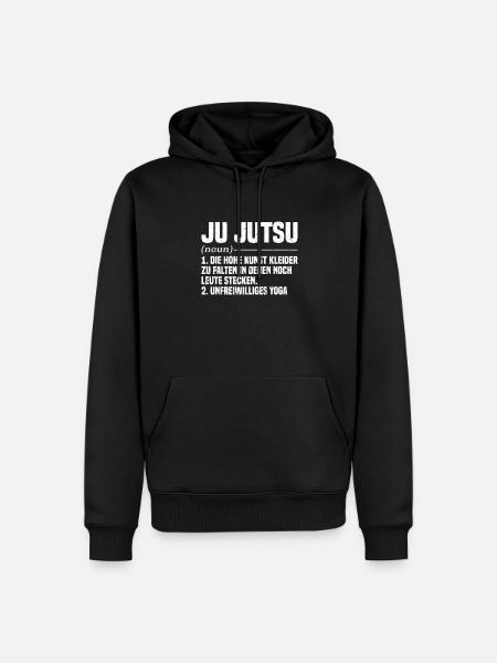 Ju Jutsu Entraînement aux arts martiaux brésiliens - Sweat à capuche Premium bio Homme - noir