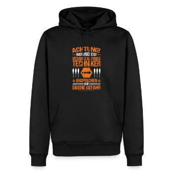 Veranstaltungstechniker Event Technician - Männer Premium Bio Hoodie - Schwarz - Vorne - Nico (187cm)