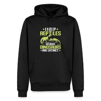 Reptilien Reptil Schlangen Eidechse Terrarium - Männer Premium Bio Hoodie - Schwarz - Vorne - Nico (187cm)